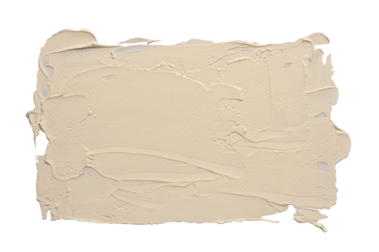 PNG Modelling Clay putty smear painting blot  Abstract gray beige color stain brushstroke texture on transparent background.