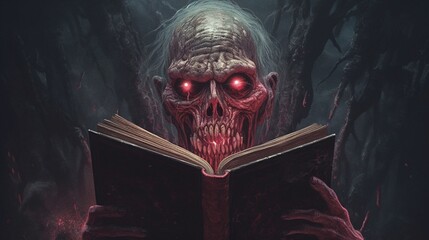 horror book cover illustration.Generative AI