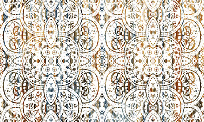 Carpet and Rugs textile design with grunge and distressed texture repeat pattern 
