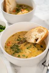 Creamy wild mushroom soup