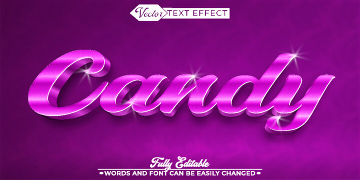 Metallic Candy Editable Text Effect Template