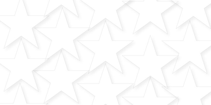 Abstract origami paper pattern seamless white art. geometric line paper triangle stars.