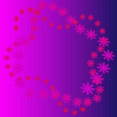 Vector abstract pattern in the form of flowers on a purple background