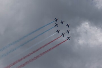 Airplane in formation - Paris - France