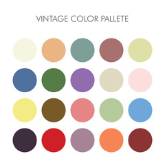 Set of vintage color palette