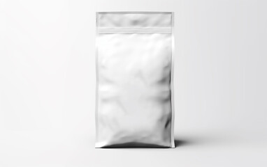 White package on white background. Mock up.