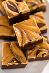 Chocolate fudge with peanut butter swirl