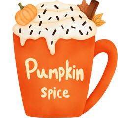 Watercolor Autumn Drink Illustration