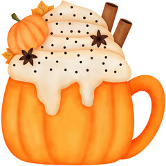 Watercolor Autumn Drink Illustration