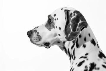 Dalmatian dog isolate on white background.Generative Ai.