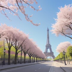 Eiffel Tower and Paris street scenes.