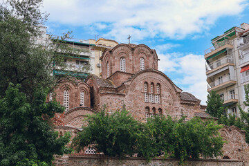 Fototapeta premium The Church of Saint Panteleimon (Greek: Ναός Αγίου Παντελεήμονα, Naós Agíou Panteleímona) - late Byzantine church Built in the 14th century. Location: Thessaloniki, Macedonia, Greece