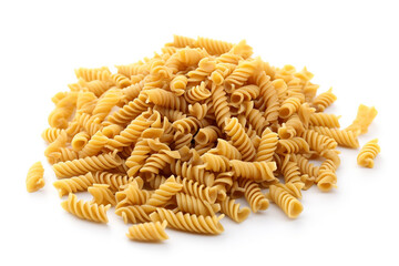 Macaroni pasta isolated on white background.Generative Ai.