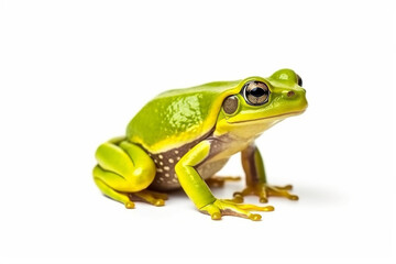 Obraz premium Frog isolated on white background.Generative Ai.