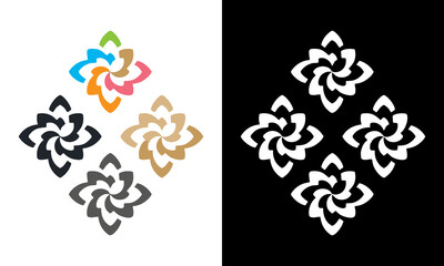 Lotus vector icon set. Harmony illustration sign collection. flower logo. yoga symbol.