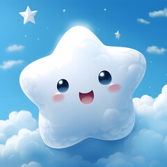 star shaped cloud illustration