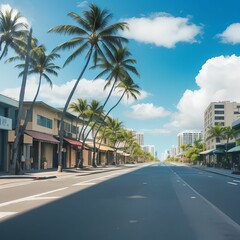 Fototapeta na wymiar hawaii street and summer scenes.