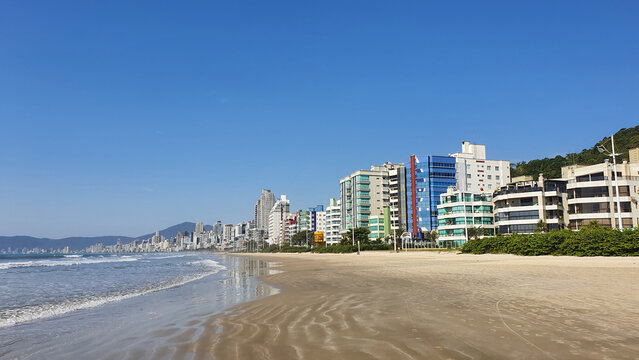 Meia Praia - Itapema - SC. Beautiful view of the tourist beach and city of Itapema in Santa Catarina &ndash; Brazil.