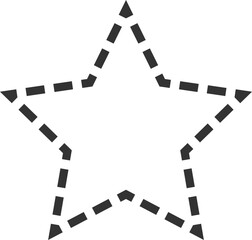 Star icon vector silhouette isolated on white background.