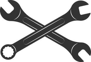 Tools vector wrench icon. Spanner logo design element. Key tool isolated on white background.