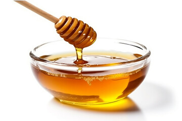 Honey isolated on white background.Generative Ai.