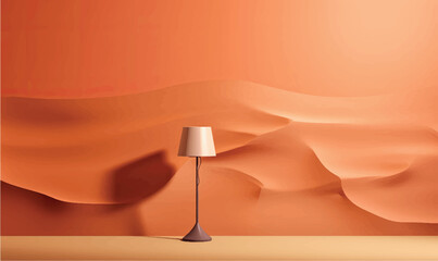 Top of dunes. Minimalism concept. Sand dune on the outskirts of Sahara Desert. Desert background. Morocco
