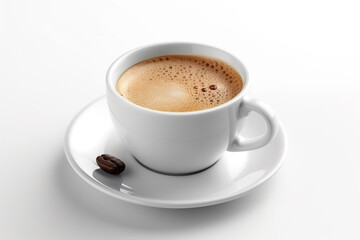 Hot coffee isolated on white background .Generative Ai.