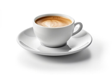 Hot coffee isolated on white background .Generative Ai.