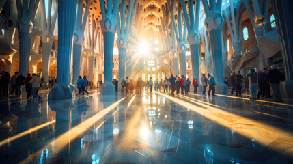 Capturing the Sagrada Familia Within - obrazy, fototapety, plakaty