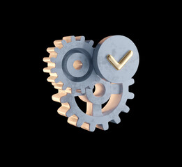 Password. System icon for online banking. Handsome 3d render.