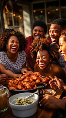 Festive Family Table: Echoes of Joyful Laughter