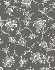lace floral seamless pattern. Chintz	