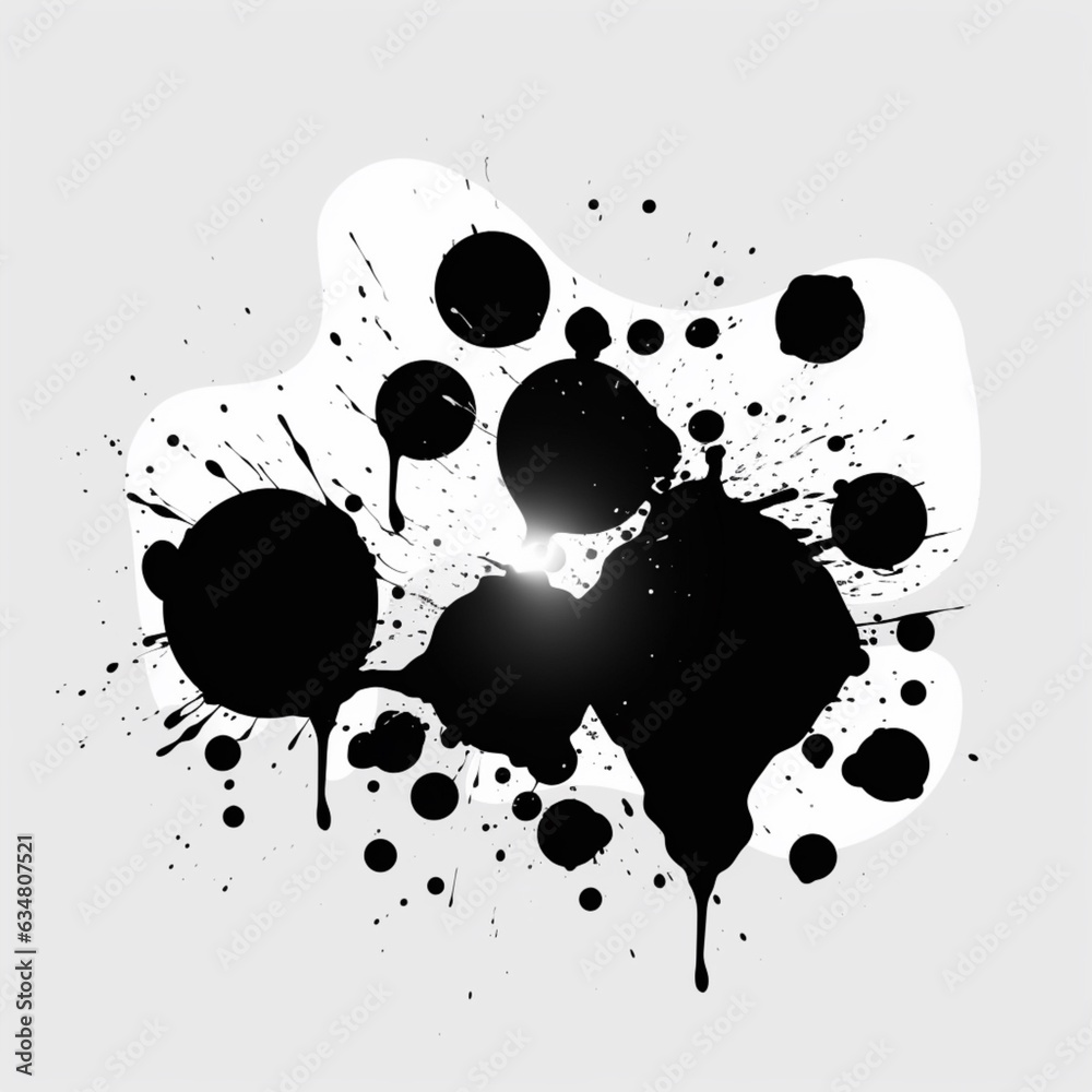 Fototapete simple minimalistic abstract blobs stencil style vector.generative ai