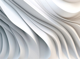 Wavy shapes background, abstract 3d illustration
