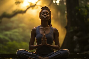 Person meditating in yoga pose