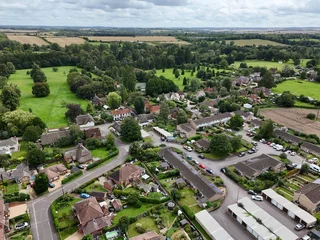 Foto op Canvas Longparish Village Hampshire UK drone,aerial  high angle © steve