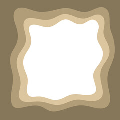 Layered Waves Abstract curve minimal brown pastel frame
