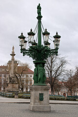 Fototapeta na wymiar Gas lamp in Prague Czech republic 02.2023 
