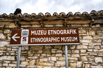 ethnographic museum exterior in Berat, Albania - obrazy, fototapety, plakaty