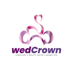 Wedding Crown Fashion Logo