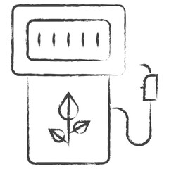 Hand drawn eco fuel illustration icon