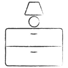 Hand drawn Side Table illustration icon