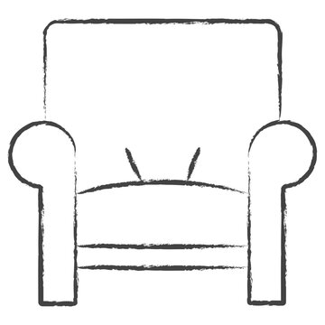 Hand drawn Sofa illustration icon