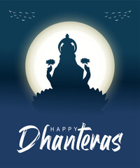 Happy lakshmi puja indian religious festival poster design template.
