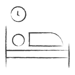 Hand drawn Bed time illustration icon