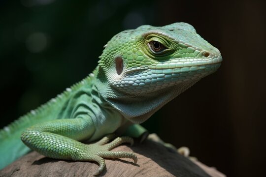 a lizard with green color. Generative AI