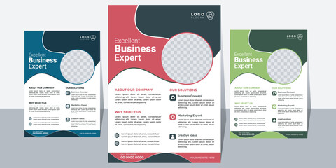 Creative business expert design, business flyer template, editable business flyer design template, 3 color design template best design template, a4 flyer design flyer template geometrics shape used 