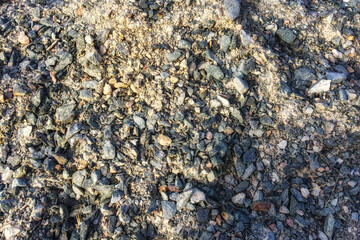 stones as a background, scattering of stones as a background, textured soil, stone crumb
