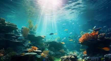 Fototapeta na wymiar tropical fish in the ocean, fish in the sea, underwater life