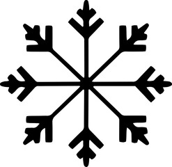 cute snowflake for decorated Christmas isolate white background generated AI